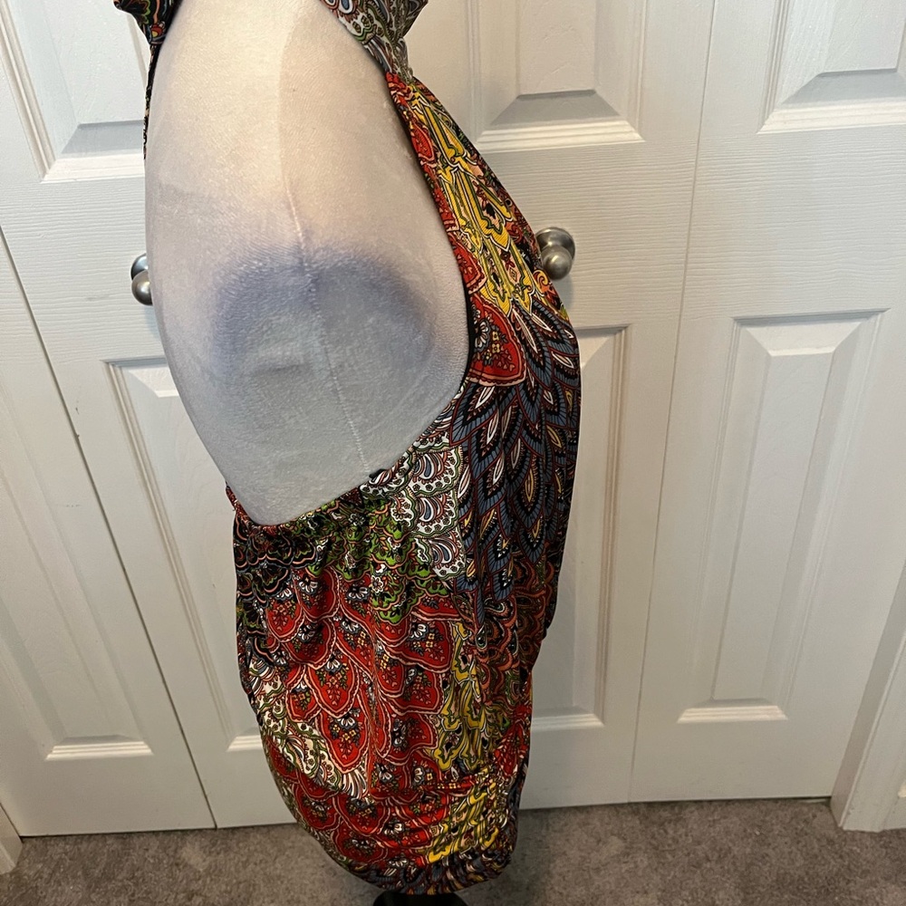 Joseph Ribkoff size 10 Sleeveless Halter Printed Party Top - Picture 11 of 16